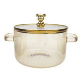 Transparent Glass Milk Pot