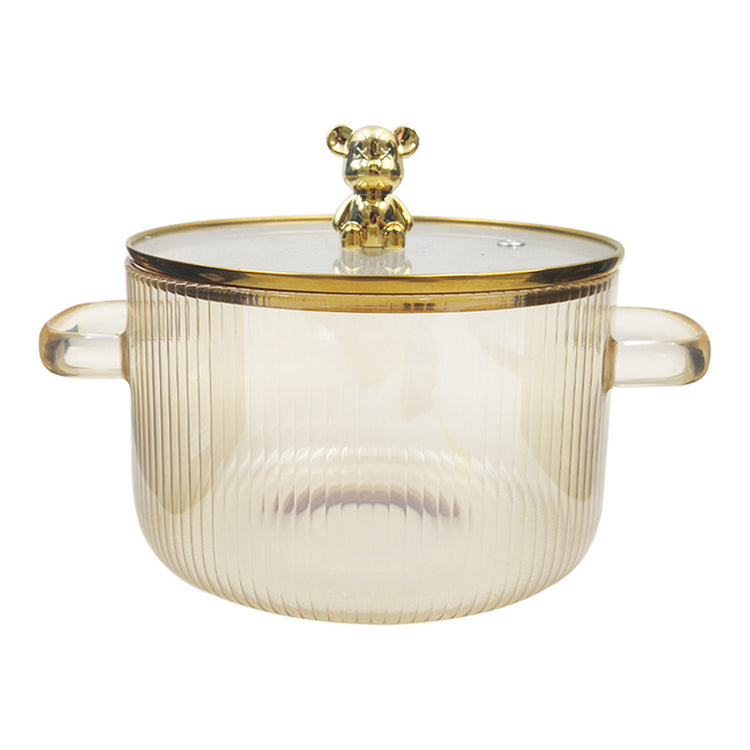 Transparent Glass Milk Pot