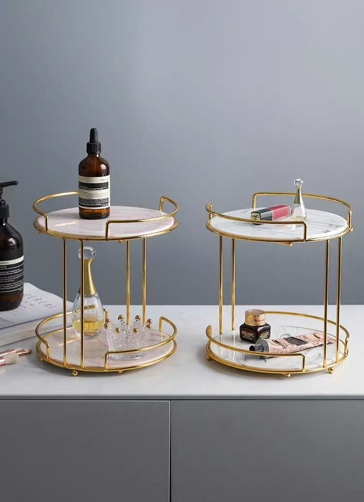 Iron Double-Layer Cosmetic Storage Rack