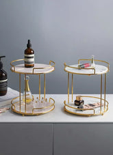 Iron Double-Layer Cosmetic Storage Rack