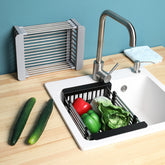 Kitchen Sink Retractable Drain Basket