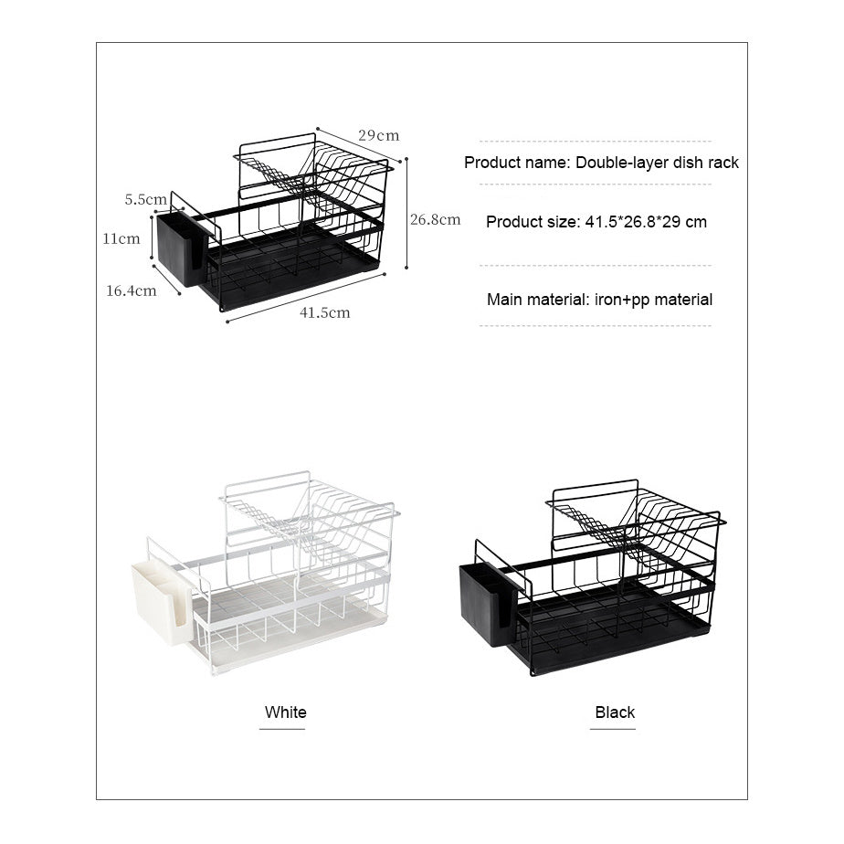  Double-tier Kitchen Dish Rack