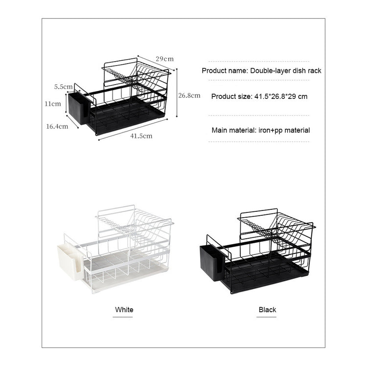  Double-tier Kitchen Dish Rack