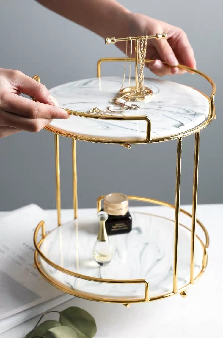 Iron Double-Layer Cosmetic Storage Rack