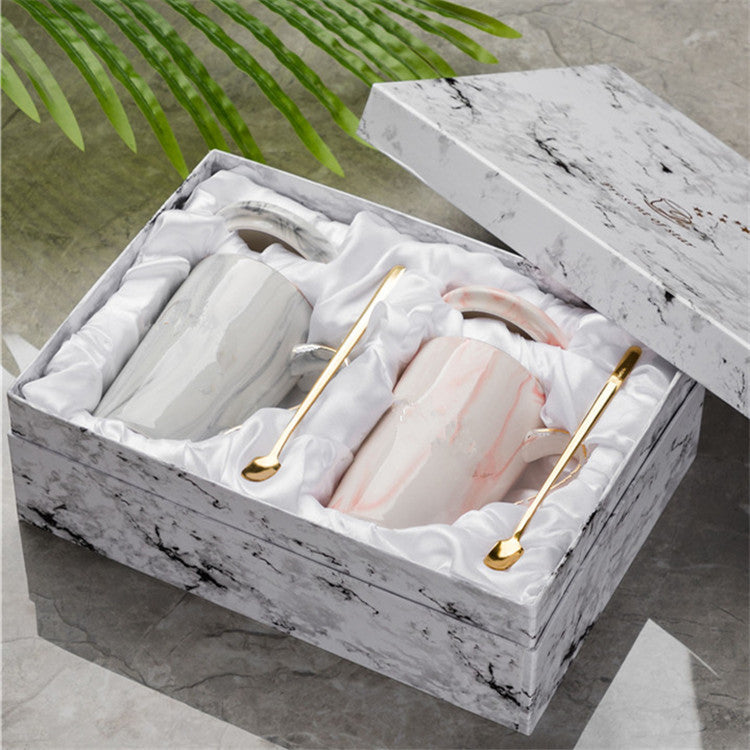 Large Capacity Ceramic Cup with Lid and Spoon