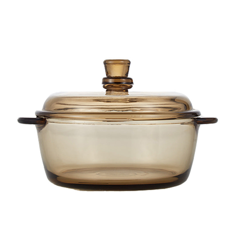  Transparent Glass Pot with Lid
