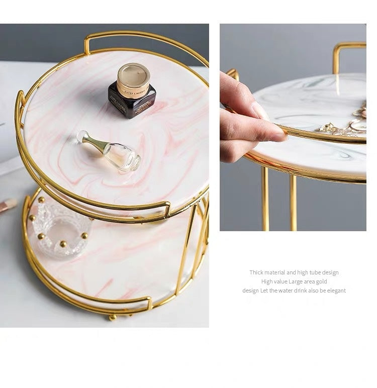 Iron Double-Layer Cosmetic Storage Rack