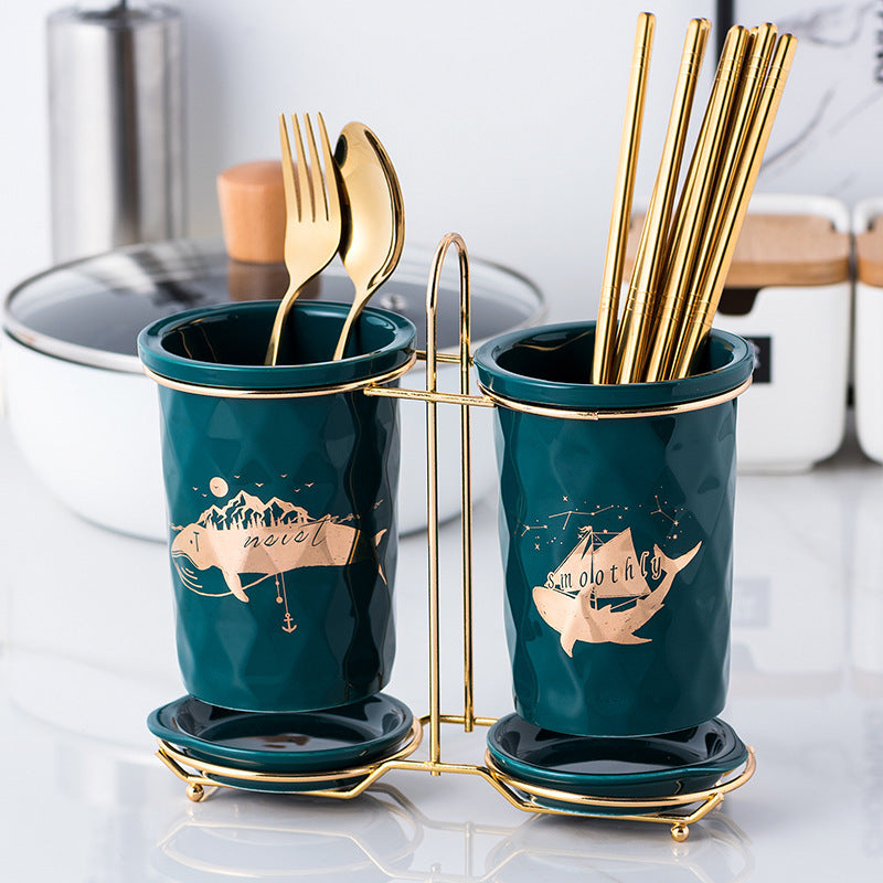 Wall Hanging Chopstick Holder – Drain Storage Box