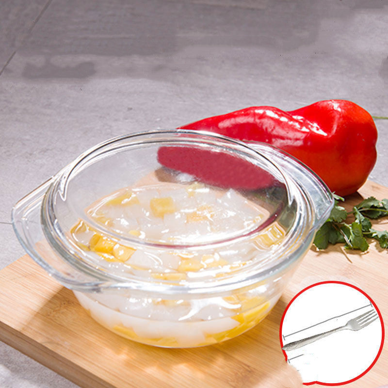  Transparent Glass Pot with Lid