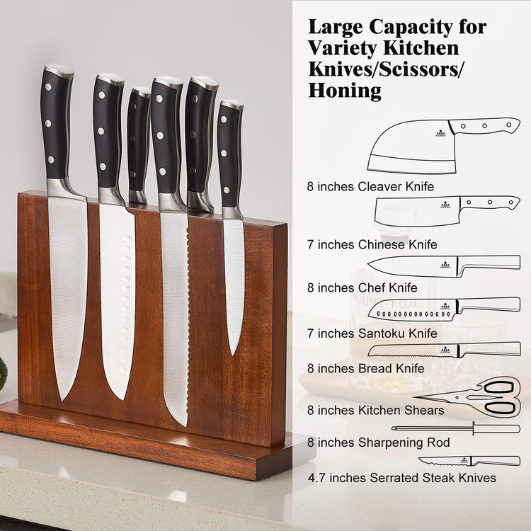  Acacia Mangium Magnetic Knife Holder