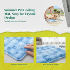 Pet Cooling Dog Mat for Cat Ice Gel Self Added Water Dog Cold Bed Mat Portable Durable Pet Ice Cushion For Small Big Dogs
