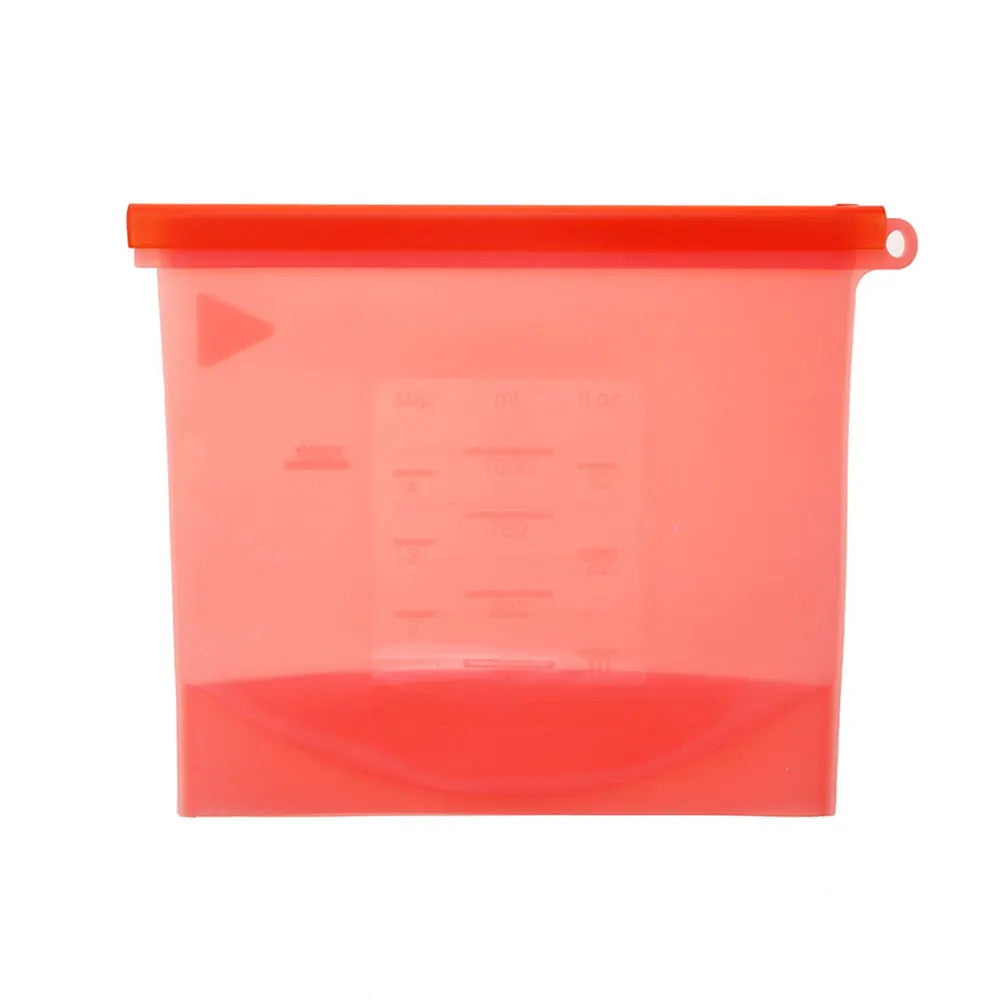 Silicone Bags Reusable Silicone Food Bag Airtight Seal Food Preservation Bag Food Grade for Vegetable, Liquid, Snack, Meat