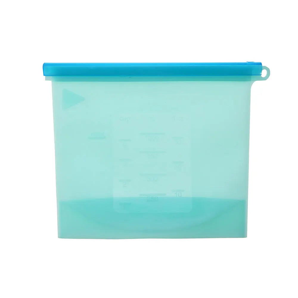 Silicone Bags Reusable Silicone Food Bag Airtight Seal Food Preservation Bag Food Grade for Vegetable, Liquid, Snack, Meat