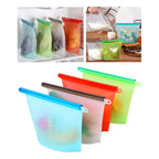 Silicone Bags Reusable Silicone Food Bag Airtight Seal Food Preservation Bag Food Grade for Vegetable, Liquid, Snack, Meat
