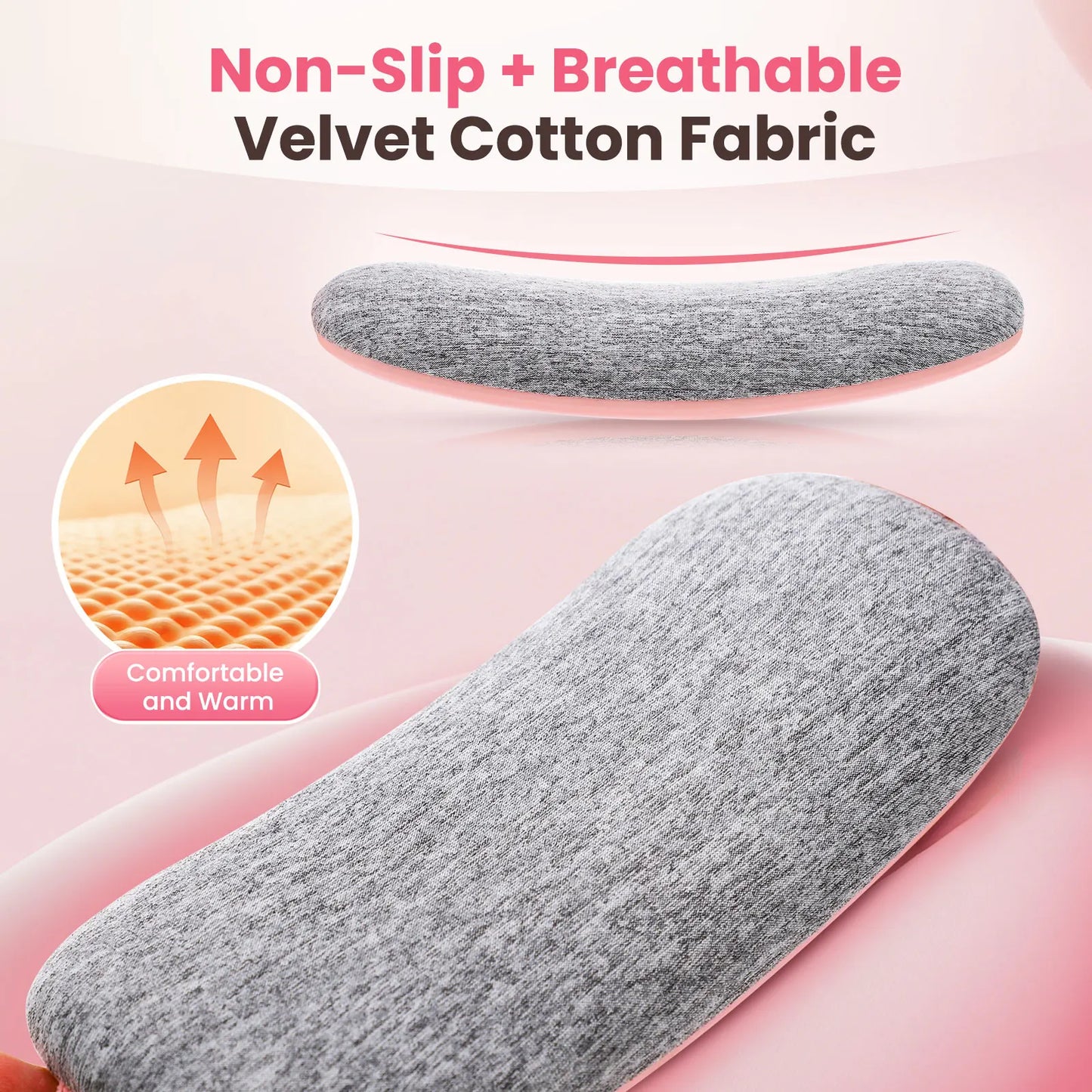 5 Modes Electric Heating Vibration Waist Massage Belt Smart Warm Palace Women Menstrual Heating Pad for for Cramps Period Relief