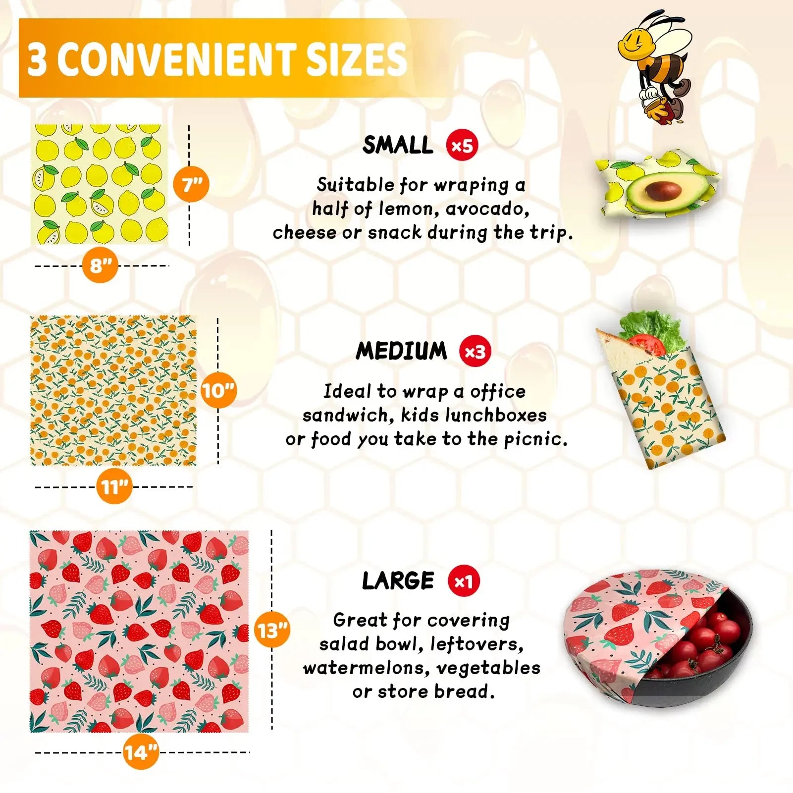 reusable beeswax food wraps