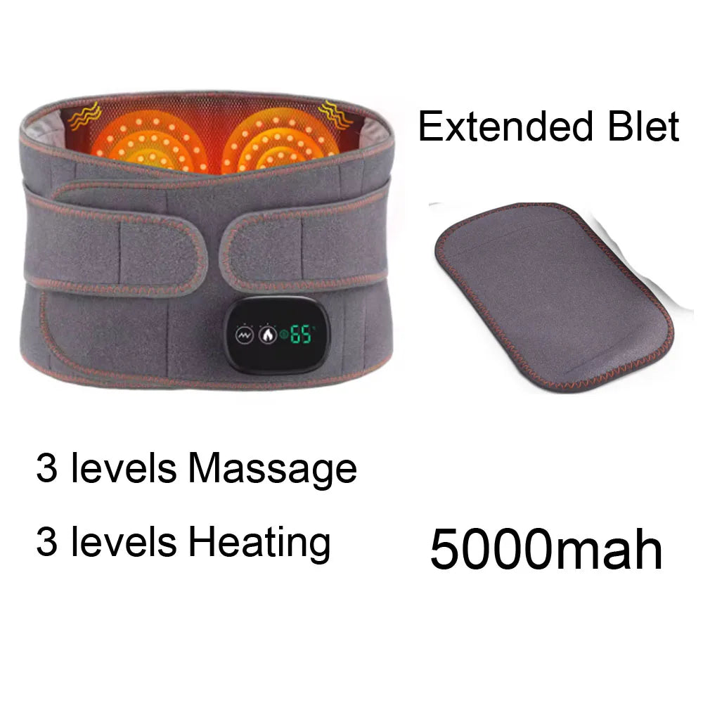 Heat Lumbar Brace Support Massager Waist Massager Back Belt Heath Care Comfortable Material for Office Workers Home Use