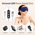 USB Eye Massager Heated Eye Shade Relieve Eye Fatiuge Remove Dark Circles Hot Eye Cover for Night Sleep Travel Office Eye Mask