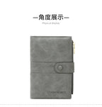 RFID Blocking Passport Bag, PU Solid Color, Zipper Buckle Wallet, Ticket Card Holder, Multi-functional Travel Passport Holder