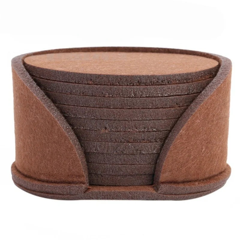 10pieces of eco-friendly felt coaster kit - quick absorption and insulation coaster, suitable for home, vacation, and office use