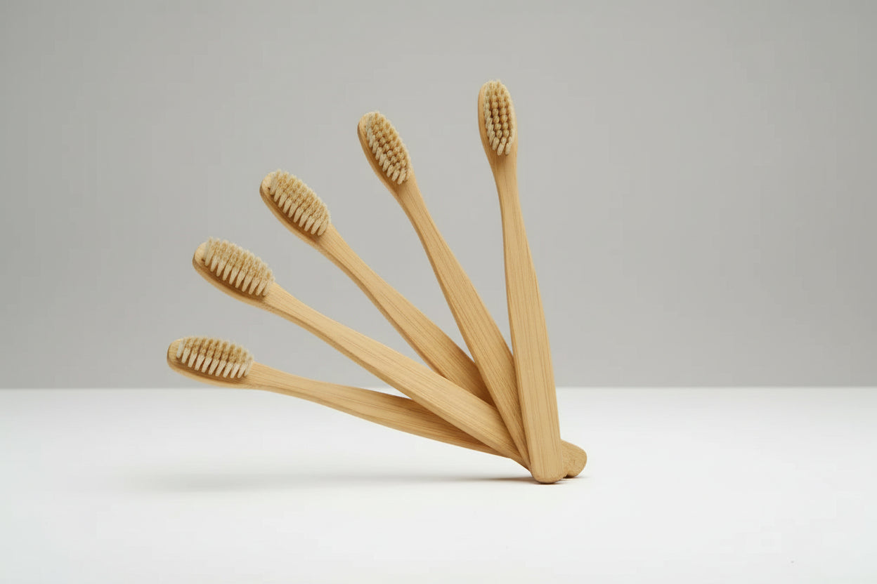 Bamboo Toothbrush Set – Natural Bristle Eco-Friendly Brushes