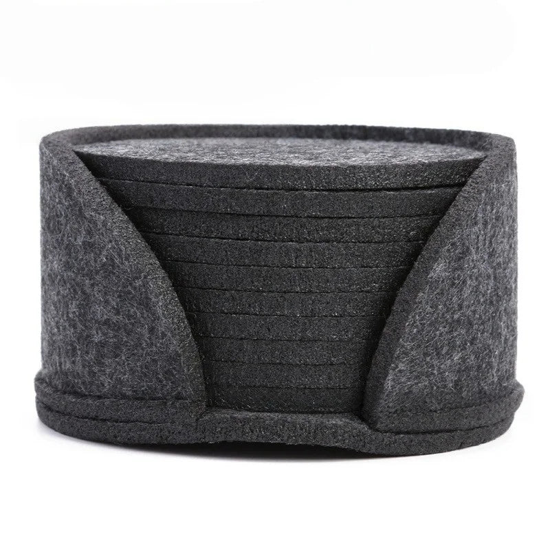 10pieces of eco-friendly felt coaster kit - quick absorption and insulation coaster, suitable for home, vacation, and office use