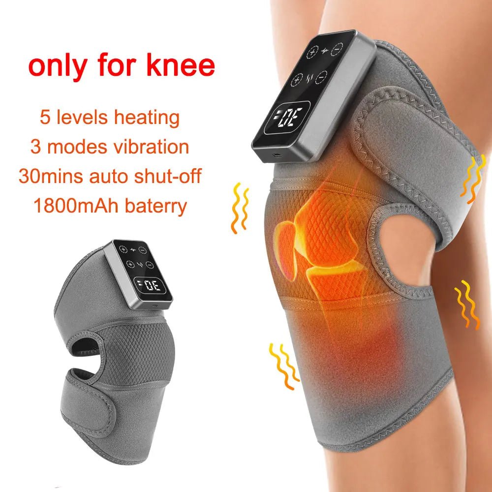 3 in 1 Heating Shoulder Massager Electric Knee Massage Blet Vibration Calf Heated Pad Hot Compress Joint Shoulder Steamer Device