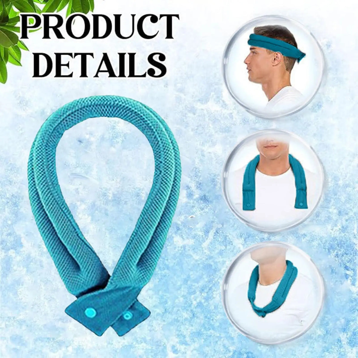 1Pcs Cooling Neck Wraps - Cooling Towels with Ice Polymer, Soft Breathable Neck Coolers for Summer Heat Sports Gym Workout Men