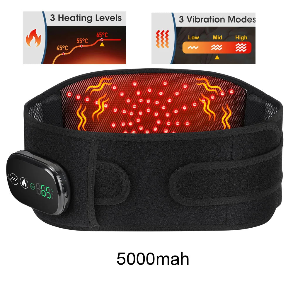 Heat Lumbar Brace Support Massager Waist Massager Back Belt Heath Care Comfortable Material for Office Workers Home Use