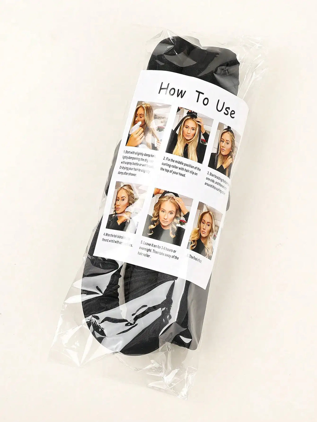 Heatless Curling Rod Headband No Heat Silk Ribbon Hair Roller Curls with Hair Claw Clip Lazy Natural Soft Wave DIY Styling Tool