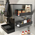 Magnetic Spice Rack for Refrigerator, Magnetic Shelf, Moveable Fridge Organizer with Hook Rack, Seasoning Organizer for Kitchen