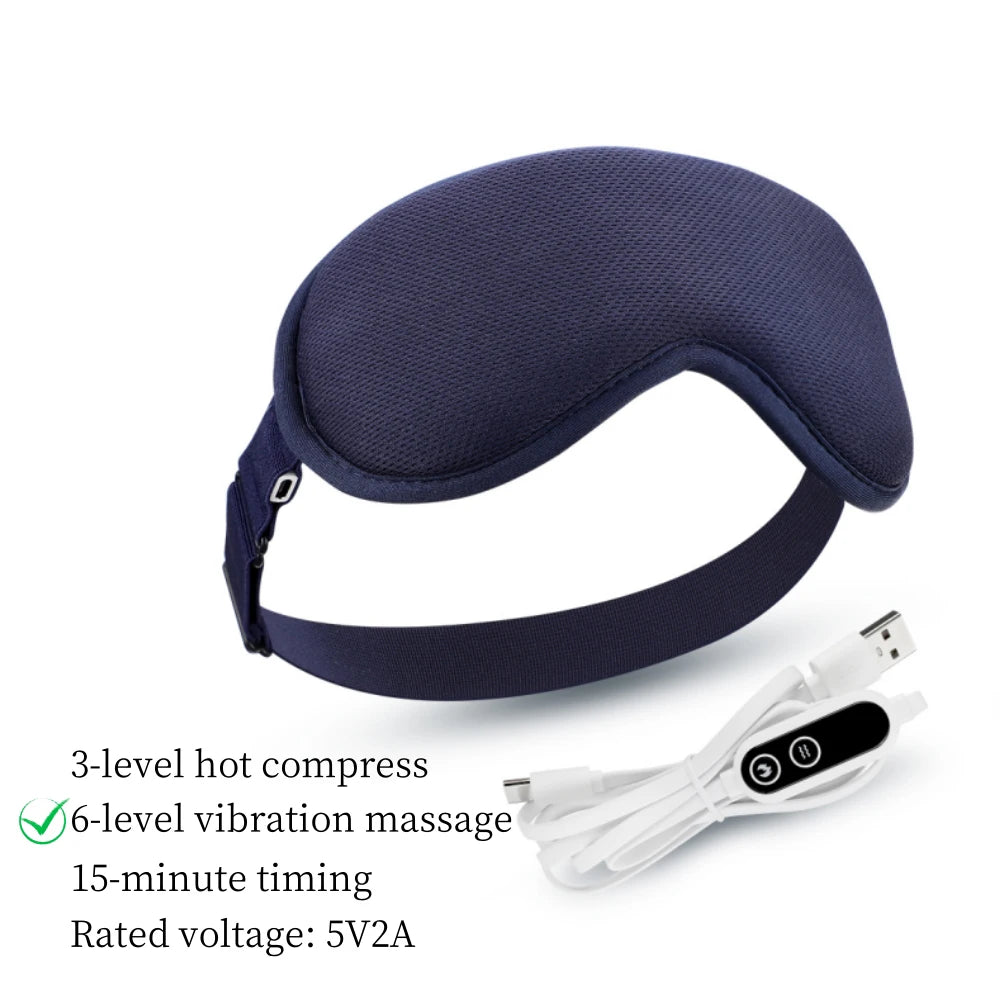 Electric Eye Massager Hot Compress Stress Relief Heating Vibration Massage Connect Music Relax Foldable Eye Care Smart Glasses