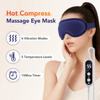 USB Eye Massager Heated Eye Shade Relieve Eye Fatiuge Remove Dark Circles Hot Eye Cover for Night Sleep Travel Office Eye Mask