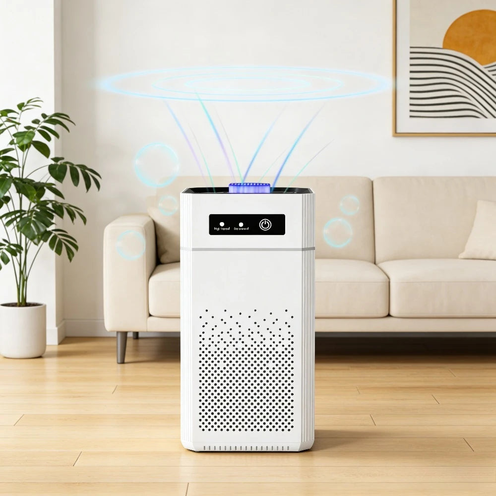 Air Purifier with HEPA Filter Quiet Sleep Mode 360° Air Inlet Filter Replacement Reminder Air Cleaner Home Bedroom Pet Room
