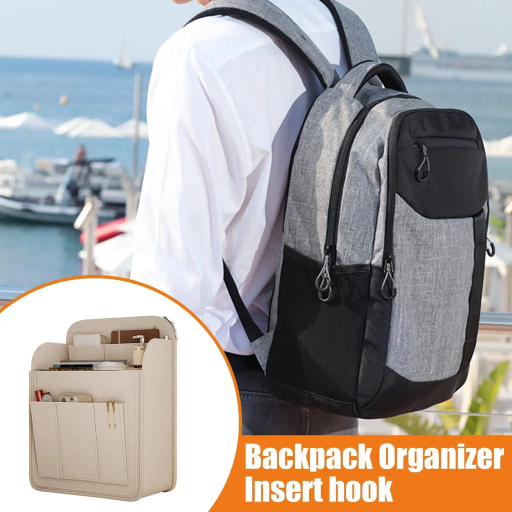 Bookbag Organizer Insert Large Capacity Portable Backpack Storage Bag Multi Pockets Rucksack Tidy Pouch for Cosmetics Phone