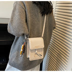 Cell Phone Crossbody Bag for Women Leopard Print PU Leather Purse with Charms Fashion Mini Shoulder Bag for Daily Shopping