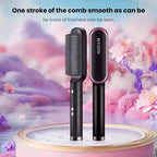 2in1 Hair Styler Straightening  Hot Comb Fast Heated Ceramic Negative Ion Curler Straightener Brush Anti-Scalding Styling Tools