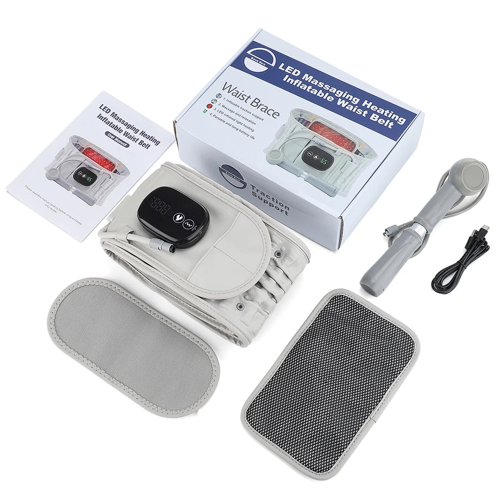 Heat Lumbar Brace Support Massager Waist Massager Back Belt Heath Care Comfortable Material for Office Workers Home Use