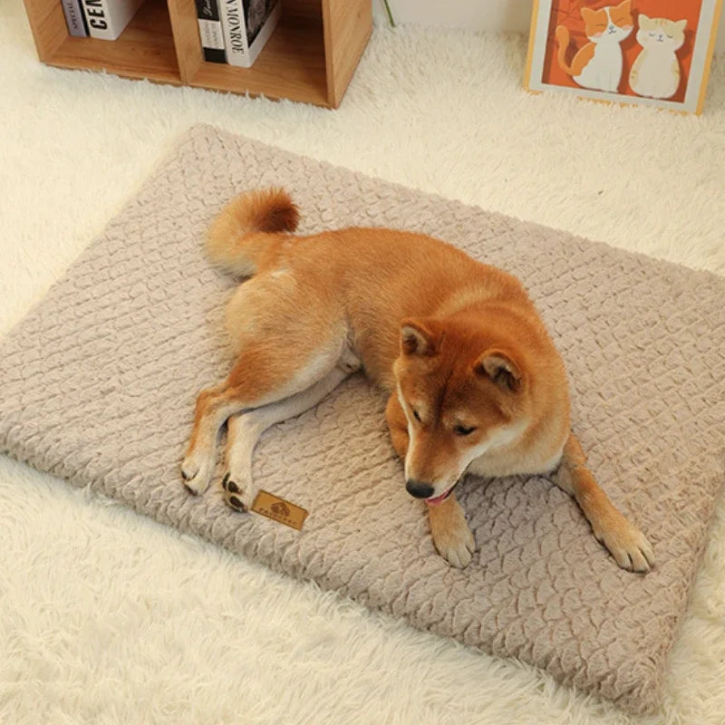Memory Foam Pet Bed with Removable Washable Faux Fur Cover Orthopedic Waterproof Dog Bed for Crate Anti-Slip Bottom Dog Beds