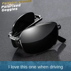 2023 New High-quality Fashion Foldable Polarized Sunglasses Men Women Vintage Portable Folding Metal Frame Sun Glasses UV400
