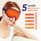 USB Eye Massager Heated Eye Shade Relieve Eye Fatiuge Remove Dark Circles Hot Eye Cover for Night Sleep Travel Office Eye Mask