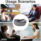 Memory Foam Travel Neck Pillow U-shaped Pillow Snail Style Travel Neck Support Portable Adjustable Soft Noon Break Sleep Pillows