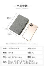RFID Blocking Passport Bag, PU Solid Color, Zipper Buckle Wallet, Ticket Card Holder, Multi-functional Travel Passport Holder