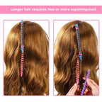 20Pcs Set Heatless Curls Mixed Color Spiral Hair Styling Tools Random Curling Rods for Cold Perming Suitable for Hair Salons