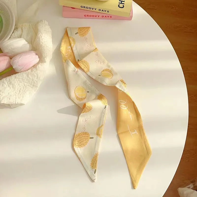 Gorgeous Long Silk Scarf Headband for for Women, Aesthetic Boho Hair Scarf Wrap, Party Holiday Beach Weekend Unique Chic