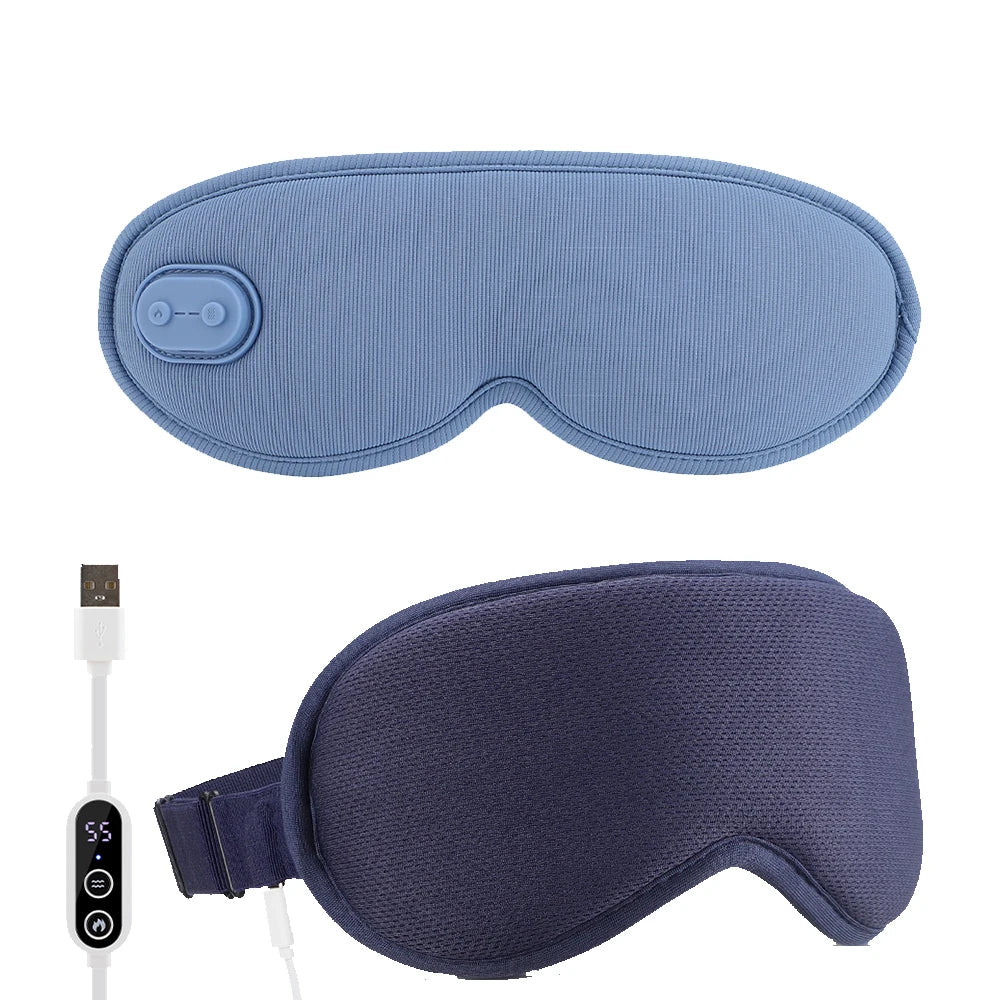 3D Eye Massager 5 Vibration 3 levels Temperature Heating Sleep Mask for Office Travel Reduce Dark Circles Eye Fatigue Eye Shade