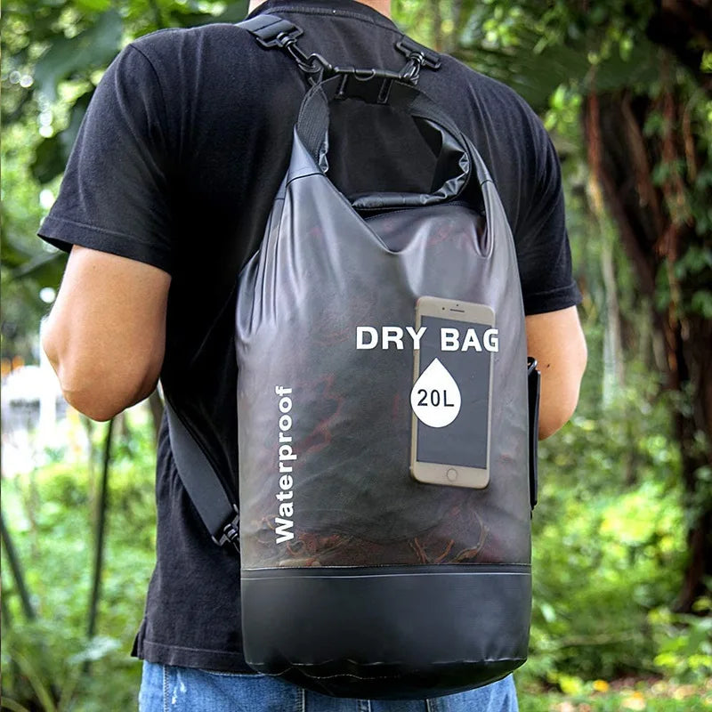 Waterproof Dry Bag 10L 20L Storage Pack Pouch For Swimming Trekking Rafting Boating Kayaking Rafting Drybags Backpack XD117Y
