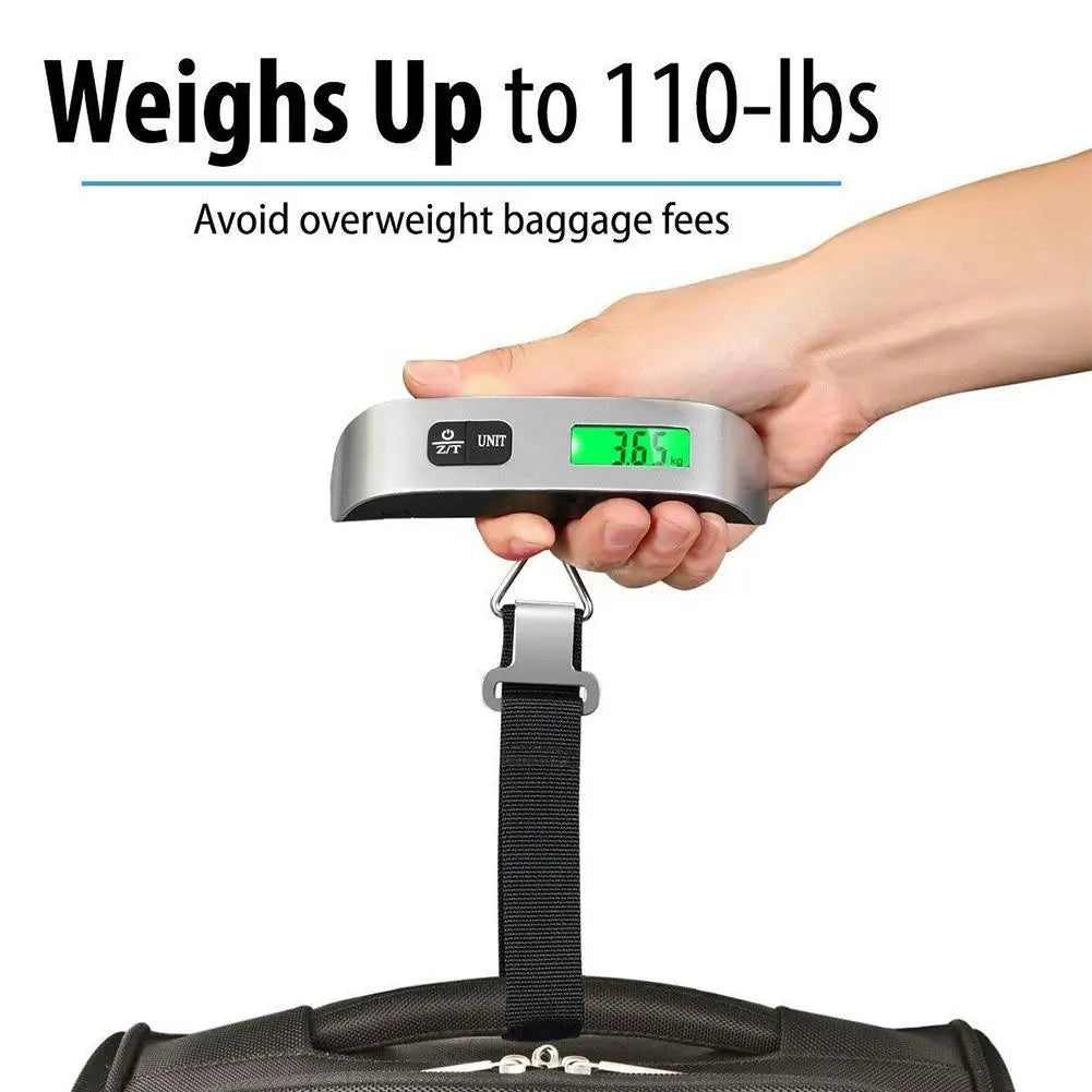 Luggage Scale 110lb 50kg Digital Handheld Portable Hanging Baggage Scale for Travel Suitcase Weight Scale