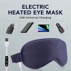 USB Eye Massager Heated Eye Shade Relieve Eye Fatiuge Remove Dark Circles Hot Eye Cover for Night Sleep Travel Office Eye Mask