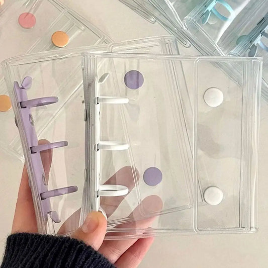 Eco Friendly Recyclable Paper Mini Journal Interchangeable Pages Built In Transparent Album Pocket Glitter Embellished Cover